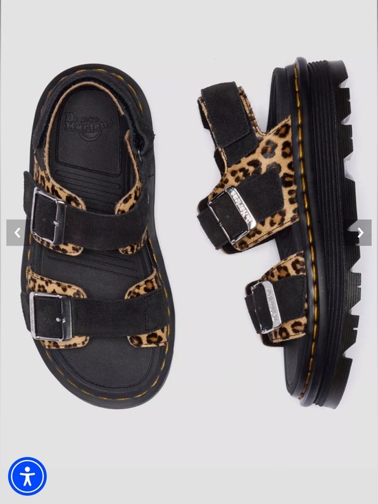 Dr. Martens Shoes - Dr. Martens 8 zebzag sandal Leopard Print Black Sandals